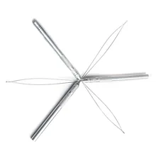 Neitsi 5 шт./партия игольчатый крючок нитевдевателя инструмент для вытягивания игл металлическая ручка для микро-колец для наращивания волос