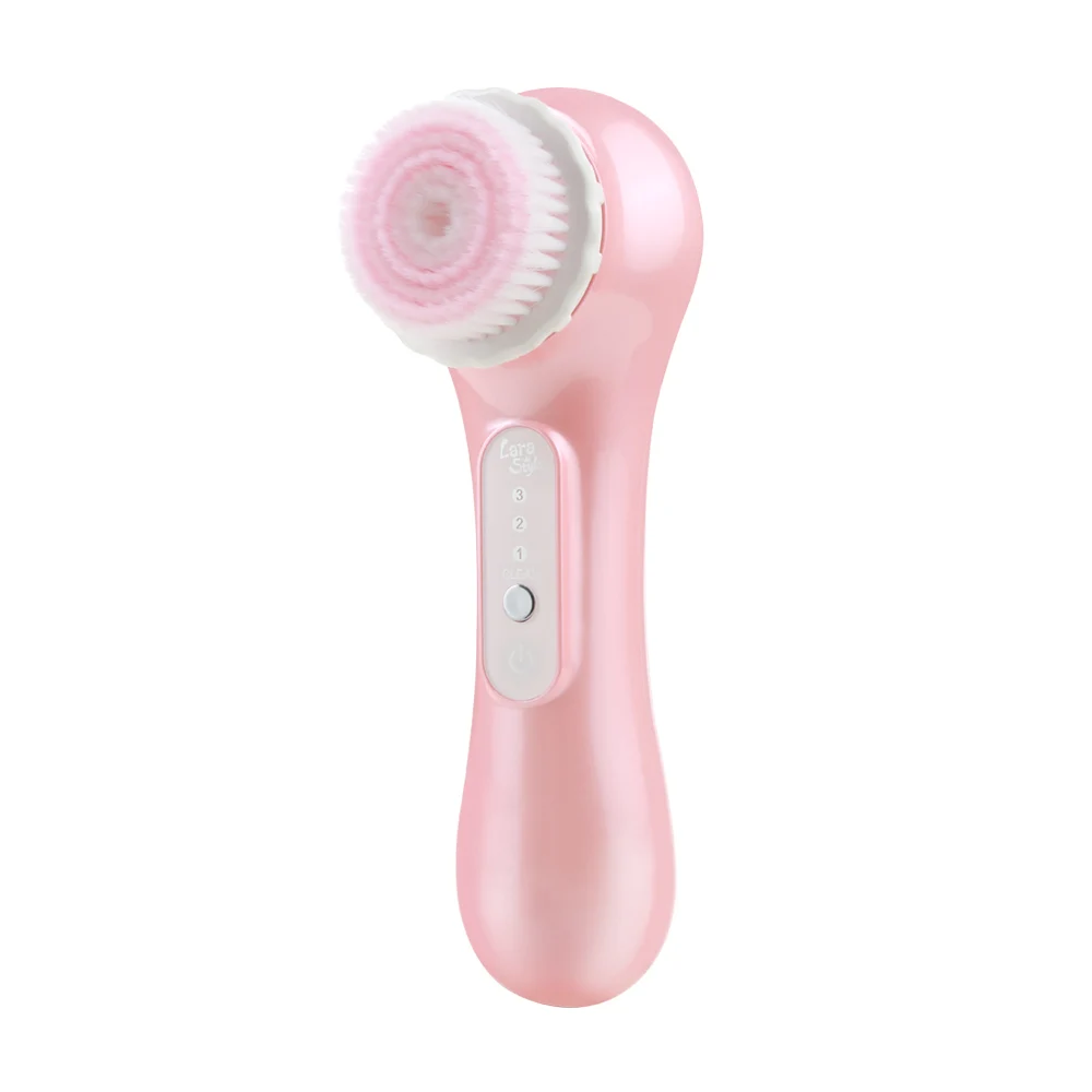 Sonic Facial Cleansing Brush ( Pink ) with 2 Brushes face care machine