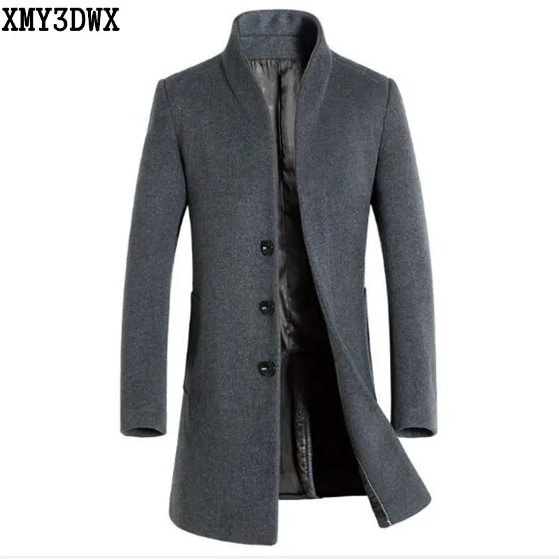 XMY3DWX New 2017 New Winter Men's Wool Trench Jacket
