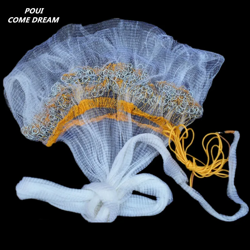 High quality open diameter 4.5m Korean style cast net fishing nets hand throw net round net rede