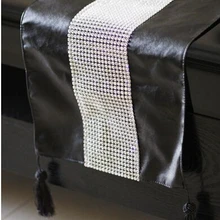 96 Новая Европа черный искусственная кожа PU Алмаз орнамент столбец постельные принадлежности бегун коврик