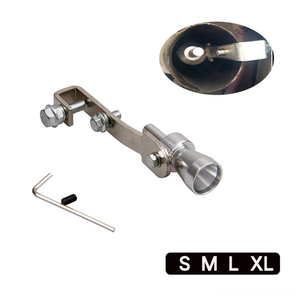 

Car Turbo Sound Muffler Exhaust Pipe Blow-off Vale Modified Turbine Whistle Universal Stainless Steel S/M/L/XL C31