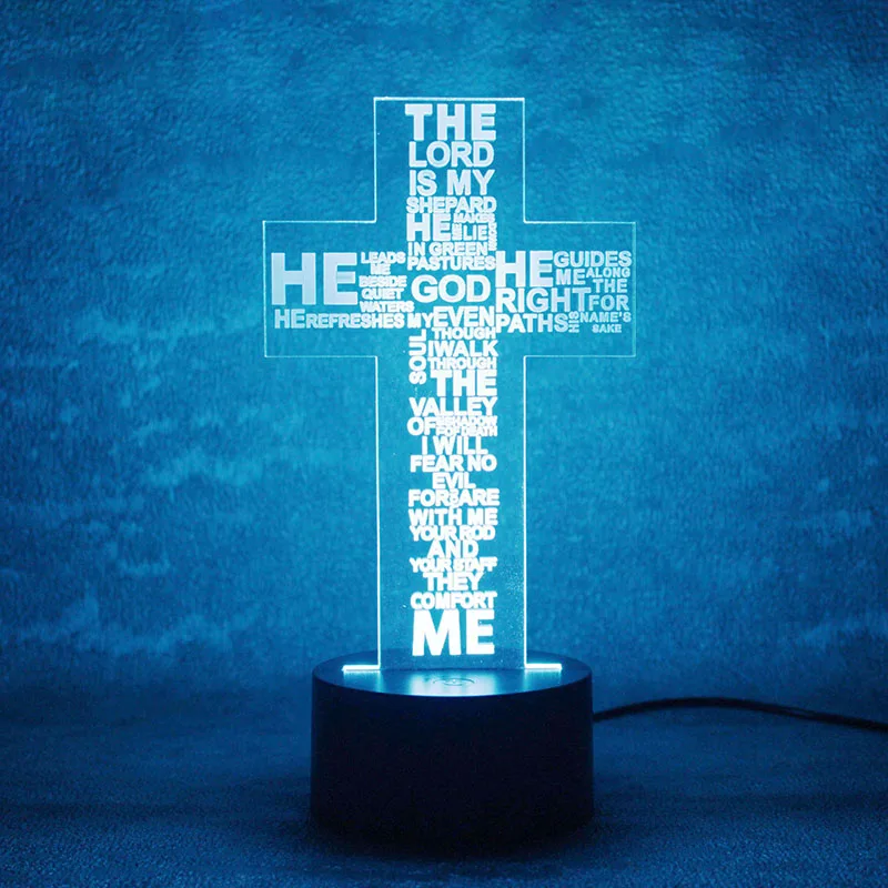 Luzes da Noite usb 3d led visual letras Formato : Cross Letters