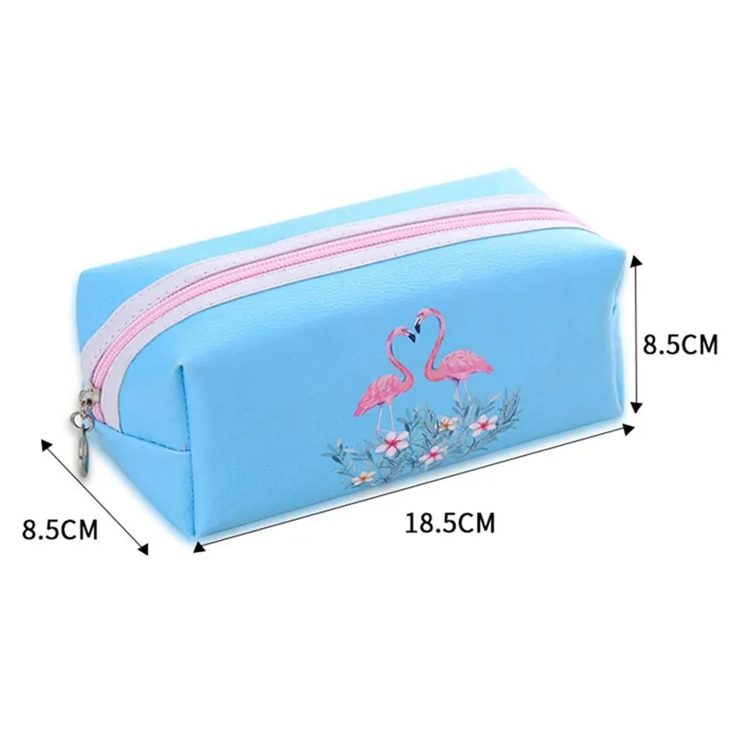 Vogvigo Key Card Earphone Cosmetic Bag With Zipper Flamingo  Storage Cartoon Travel Cosmetic Bag Toiletry Beauty Wash Kit Bath
