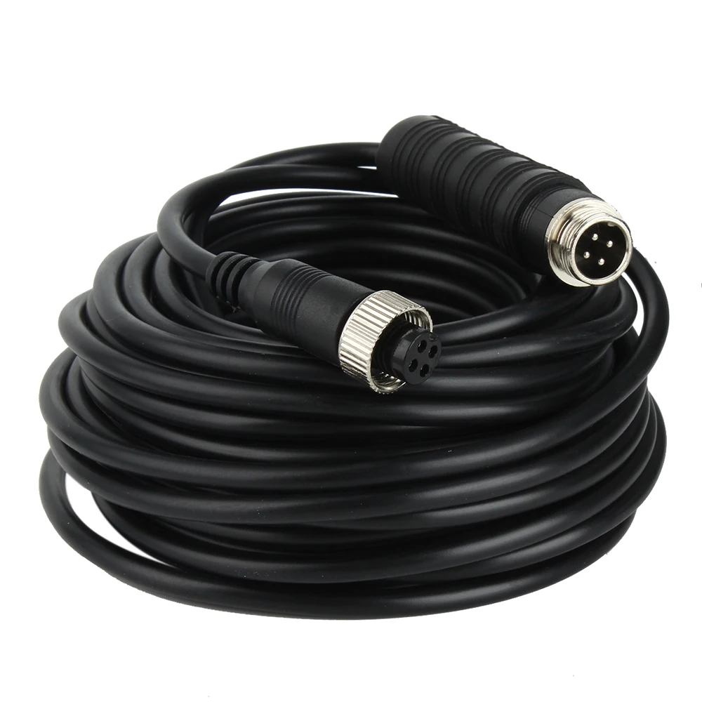 5M/10M/20M 4P Aviation Connector Video Audio Extend Cable for CCTV