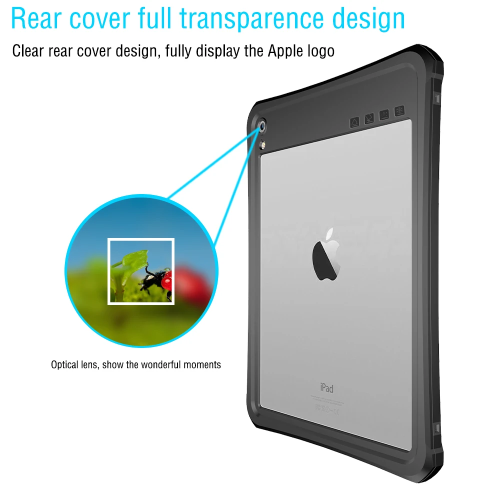 Prova de Anti-Slip Transparente Limpar Back Cover