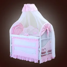 Складная новая детская кровать с москитная сетка мат набор портативная складная кроватка с многофункциональной кроваткой для новорожденных новейшая