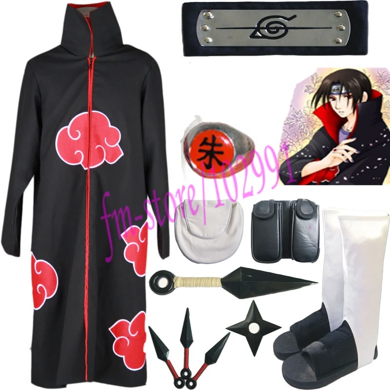 Sale Naruto Akatsuki cloak Uchiha Itachi Cosplay Costume Sale Naruto Akatsuki cloak Uchiha Itachi Cosplay Costume