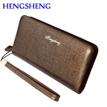 Free shipping HENGSHENG luxury leather men wallet for hot sale leather men handbags of card holder long male wallets Free shipping HENGSHENG luxury leather men wallet for hot sale leather men handbags of card holder long male wallets