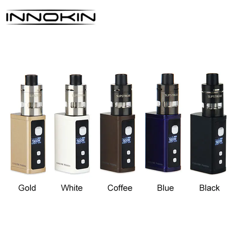 Оригинальный 50 Вт Innokin холодный огонь Pebble комплект со встроенным 1300 мАч Батарея и 2 мл SlipStream форсунки и утечки доказательство E-сигареты Vape