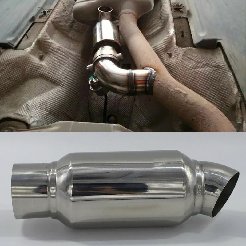 51mm Exhaust Downpipe Chamber Sound Tuning Car Silencer Resonator Link Muffler car decorate exhaust pipe | Автомобили и мотоциклы