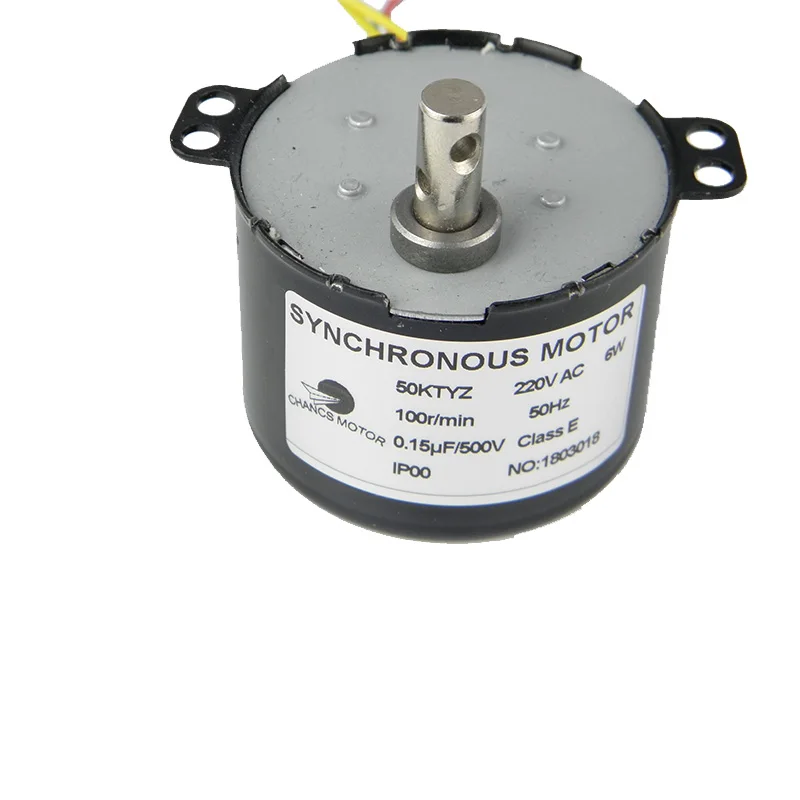 

CHANCS AC Motor 220V 50KTYZ 100RPM Synchronous Motor Geared 6W CW/CCW