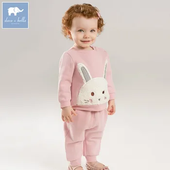 

DBZ8080 dave bella autumn infant toddler baby girls fashion lovely clothes kids long sleeve clothing sets children 2 pcs suit