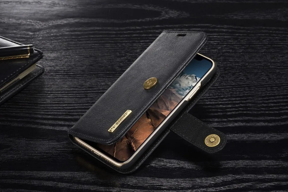 Для iPhone 11 Pro XS Max XR X 6 7 8 Plus pu ретро кожаный бумажник съемный магнитный чехол для карт 2 в 1