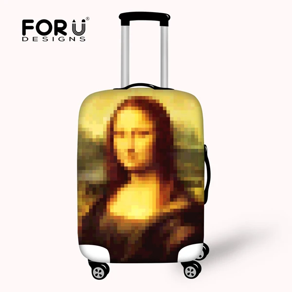 FORUDESIGNS/Фирменный пылезащитный чехол для багажа для путешествий 18 ''-30'' чемодан Мона Лиза, Защитные чехлы для багажа, эластичный дождевик - Цвет: 2f0063f