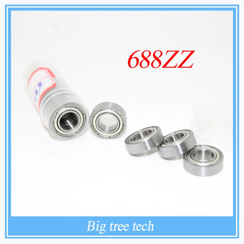 

Free shipping 10pcs/lot 688ZZ 688Z 688 ABEC-5 8*16*5 Miniature Ball Radial Deep Groove Ball Bearings fot 3D printer part
