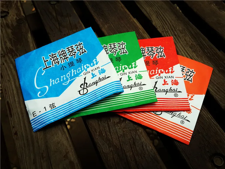 

40pcs (10 Sets) Universal Model 4/4 Size Shanghai Stainless Steel E1 A2 D3 G4 Violin Strings