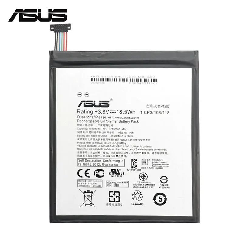 ASUS сменный аккумулятор для телефона C11P1502 4890 мАч для ASUS ZenPad 10 Z300CG Z300CL P01T Z300M Z300C P023 10,1 Бесплатные инструменты