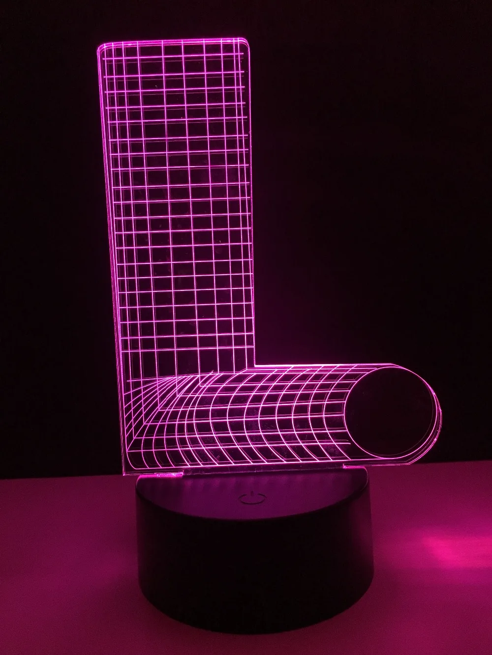 Креативная крутая 3D лампа с буквенным алфавитом L 7 цветов изменяющийся рабочий