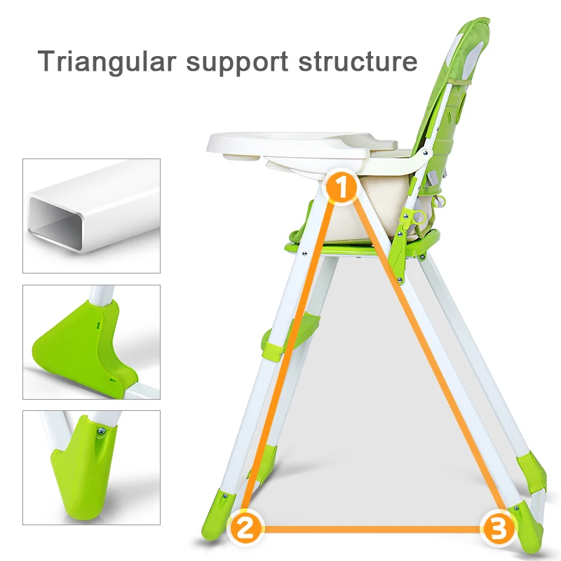 Родитель Портативный Обеденный кормления Стул для младенцев Дети складной детский высокий стульчик Прочный Здоровья пластиковый стульчик для 4-48 м Cadeira