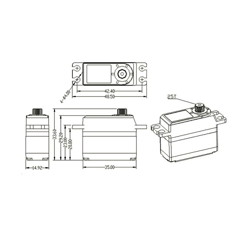 FATJAY KINGMAX CLS2875H 28 г 10кг. См Цифровой, металлические шестерни мини сервопривод для RC 450 500 Вертолет хвост