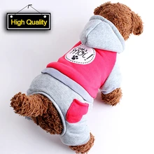New Cotton Pet Cat Dog Costume Warm Winter Dogs Clothes Hoodie Coat Cute Jumpsuit Four Leg Clothing