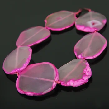 

Natural Drusy Agates Slab Beads Pendant Strand,Fushcia Druzy Energy Reiki Pendant Slice Loose Beads Fashion Jewelry Making