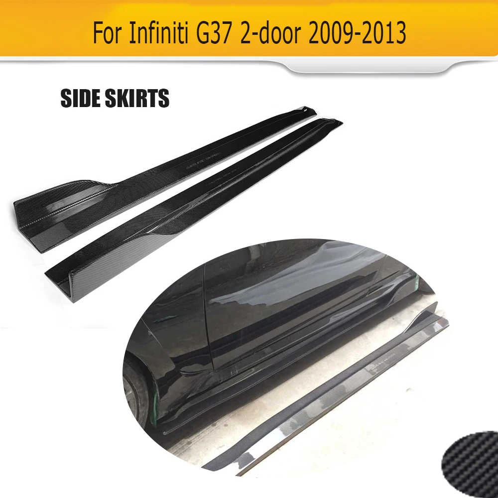 Carbon Fiber Auto Side Skirt car side apron for infiniti G37 2 door