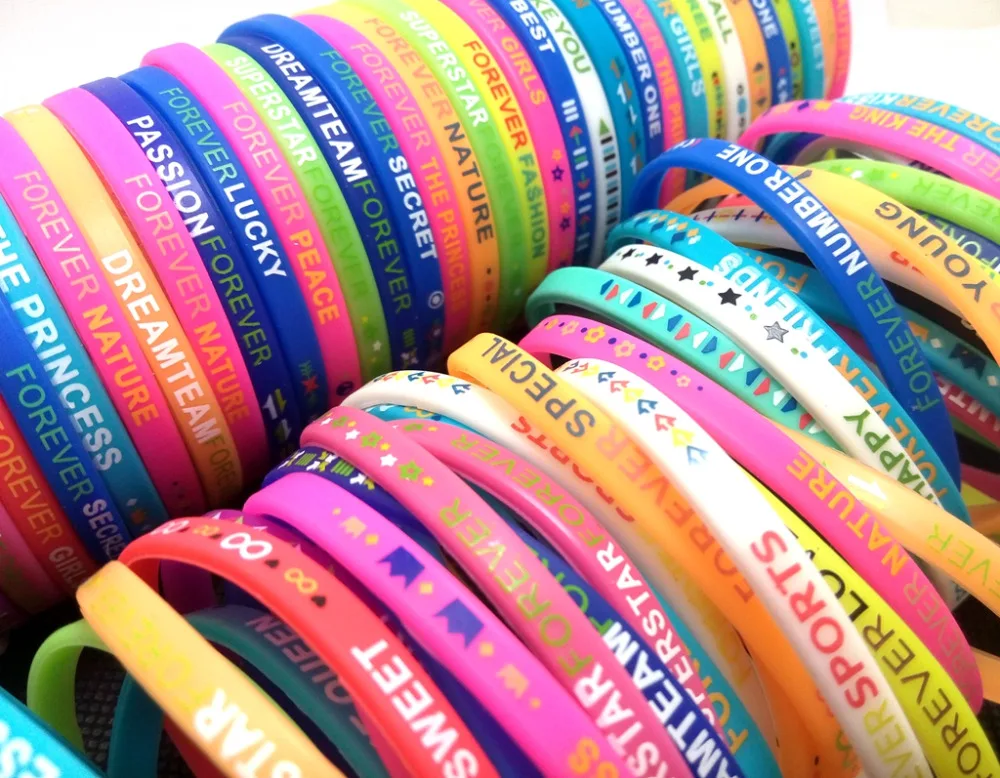 500 X Wholesale Party favor Little girl Lady Bracelets Message Wristbands 