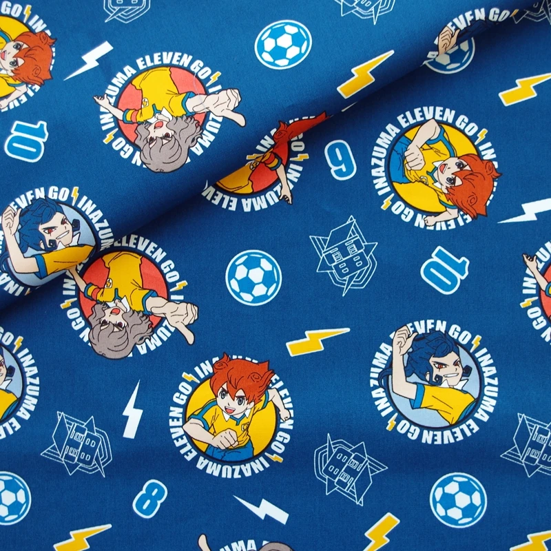 

187 - Cotton Canvas Fabric for handmad, bed, bag, curtain - inazuma eleven go - football boy