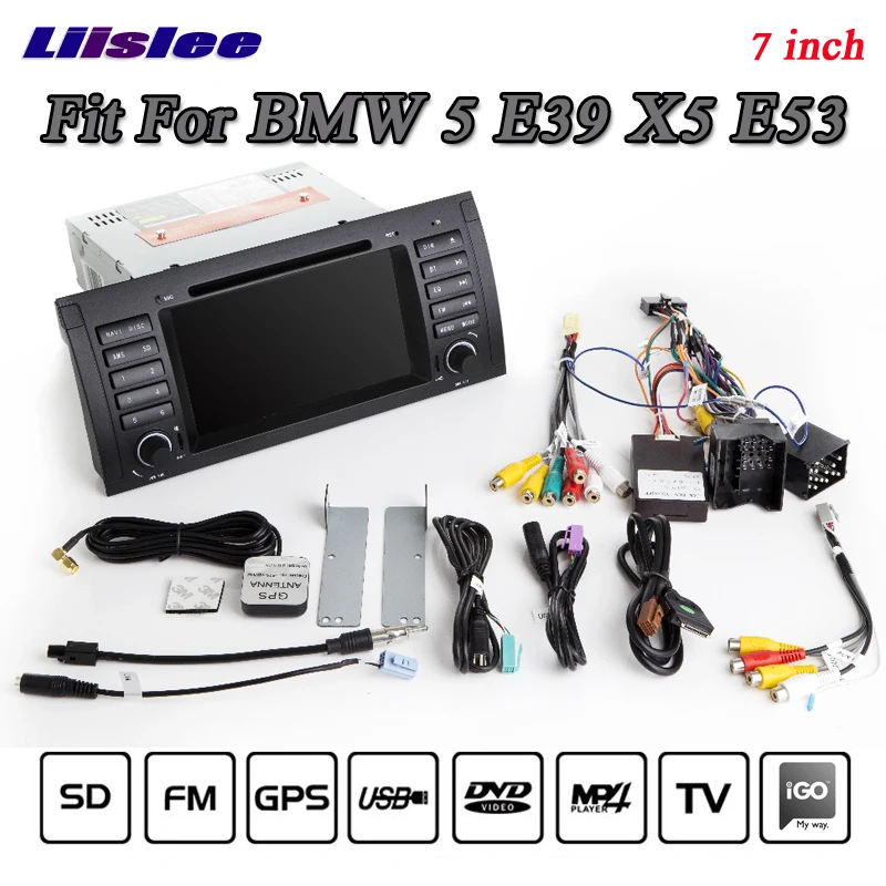 Best Liislee For BMW 5 E39 X5 E53 Stereo Radio 3G Canbus DVD Player BT GPS MAP Navigation 1080P HD Screen System Original NAVI Design 1