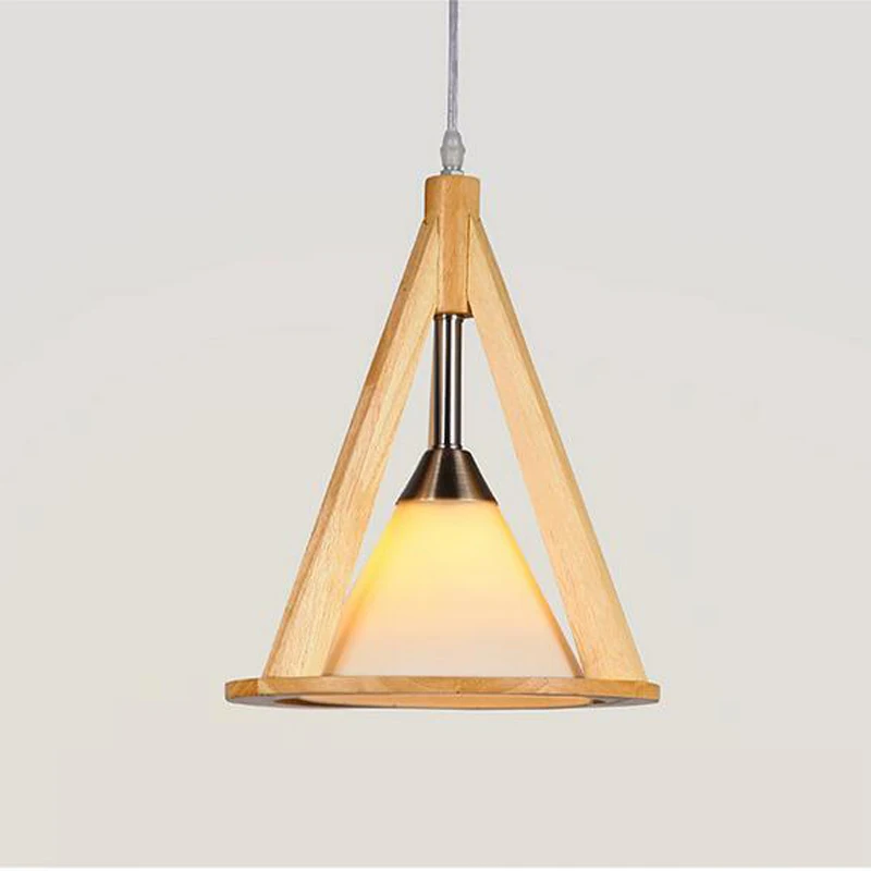 

Pendant Lights Restaurant lamp Balcony lamp office lamps creative wooden tatami log wood LED lamp LU729337