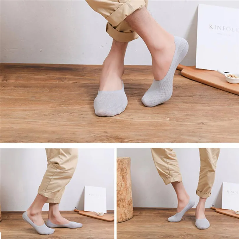 3 Pairs Breathable Ice Silk Socks Fashion Compression Socks Men Cotton Silk Soft Non-Slip Thin Sports Socks Calcetines 30JUN411