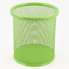 Металлический Сетчатый Цилиндр ручка ластик канцелярские принадлежности держатель Контейнер зеленый