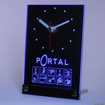 

tnc0207 Portal Game Table Desk 3D LED Clock