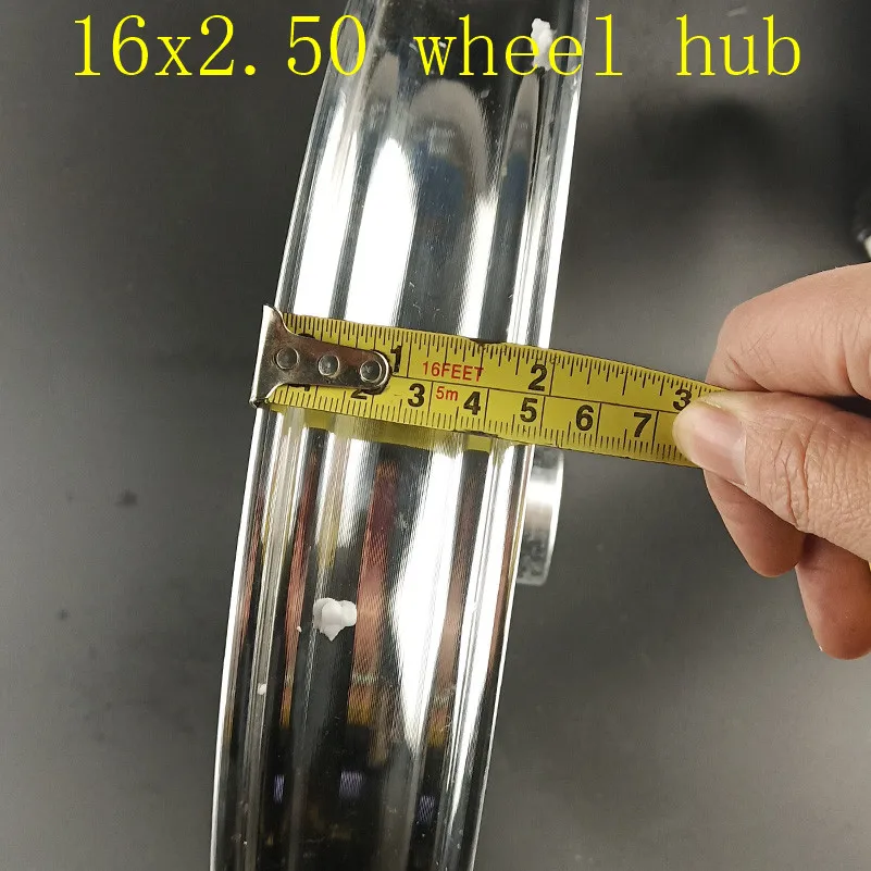 High Reputation Hot Sale 16 Inch Aluminium Alloy Wheel Hub Disc 6200 Bearing Rims for 16X2.50 Tyre Fits Electric Vehicle E-Bike