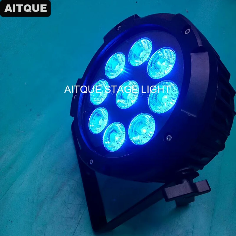  8pcs/CASE Architectural light akku led par 9x12w rgbwa uv waterproof led battery par smartphone led