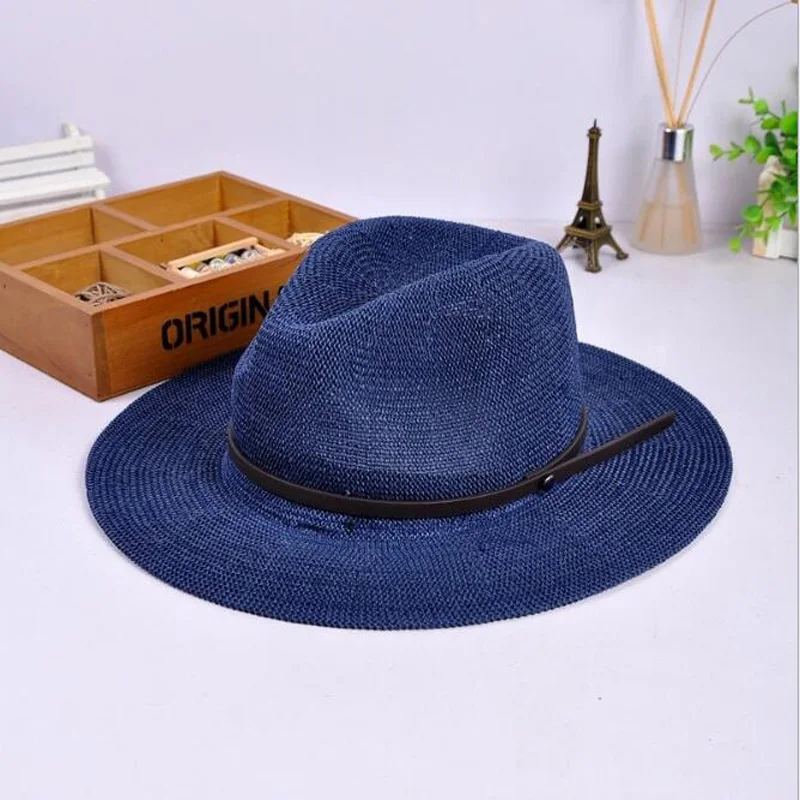 2019 جديد بلون حزام مشبك قبعات من القش تنفس للجنسين واسعة حافة قبعة بواقٍ للشمس النساء Chapeu سترو جاز القبعات الصيف شاطئ كاب 2019 جديد بلون حزام مشبك قبعات من القش تنفس للجنسين واسعة حافة قبعة بواقٍ للشمس النساء Chapeu سترو جاز القبعات الصيف شاطئ كاب