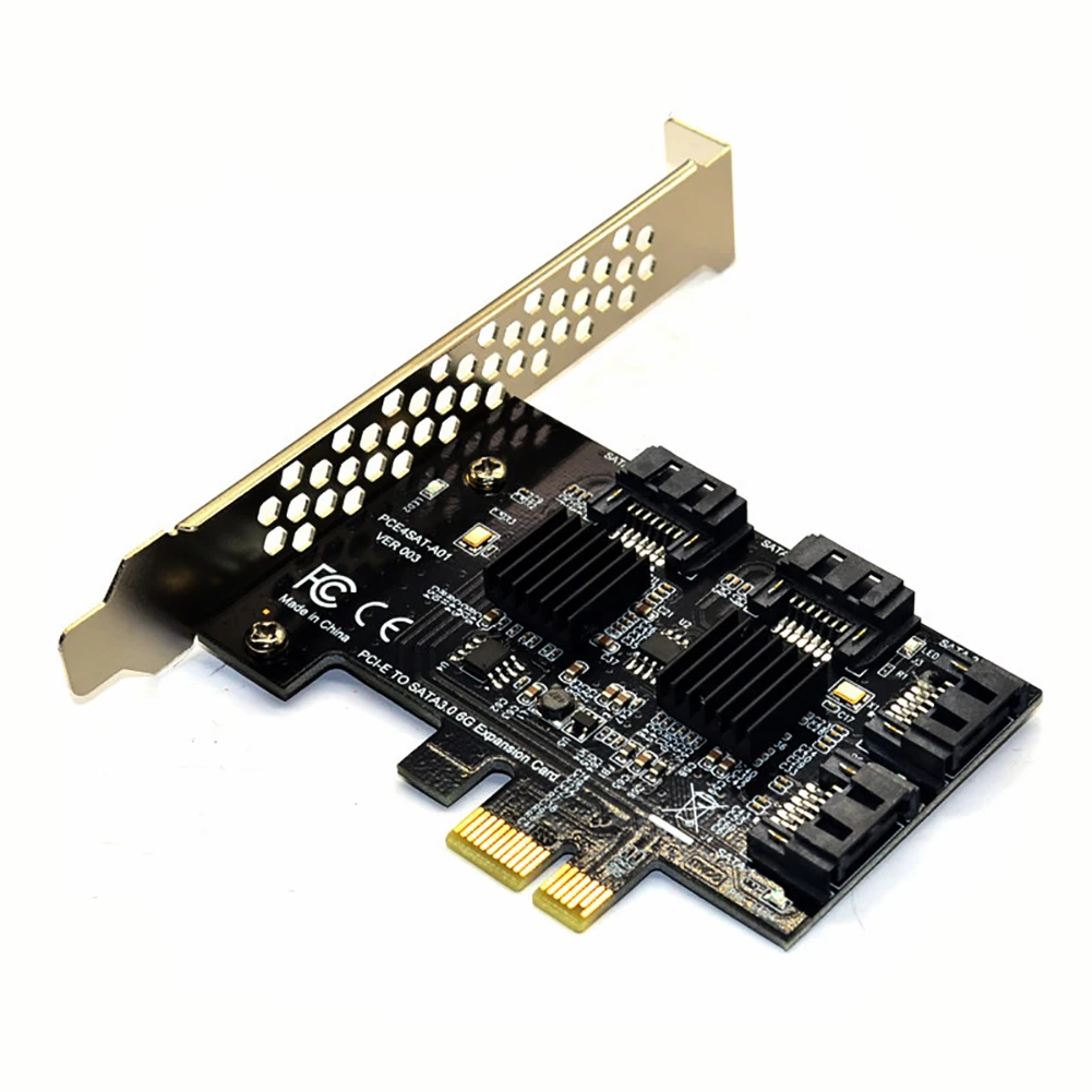 

Add On Card SATA3 Port Express PCI-e Safe Expansion Practical Heat Sinks Controller Hot Swappable Professional Multiplier