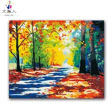 Абстрактная картина маслом по номерам декоративный пейзаж красочная живопись на холсте hanmade для гостиной украшение стены закат