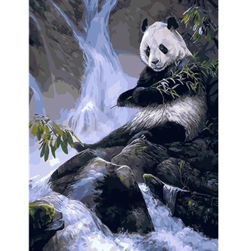 Животные панда DIY масляная краска по номерам комплект Акриловая Краска на холсте настенная Художественная Картина Ручная Краска ed для домашнего декора 40x50 - Цвет: E687