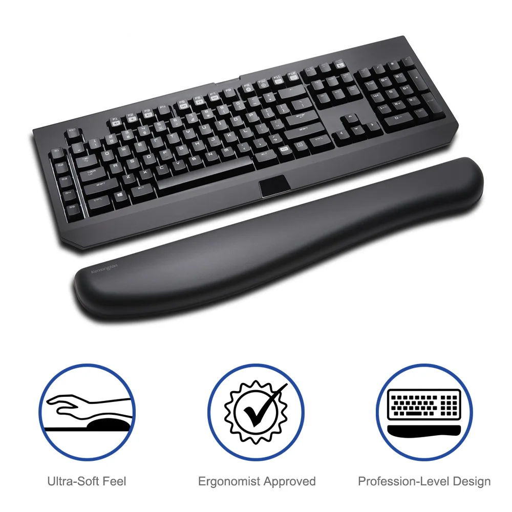  Kensington Original ErgoSoft Gel Wrist Rest for Mechanical & Gaming Keyboards K52798WW with Retail 