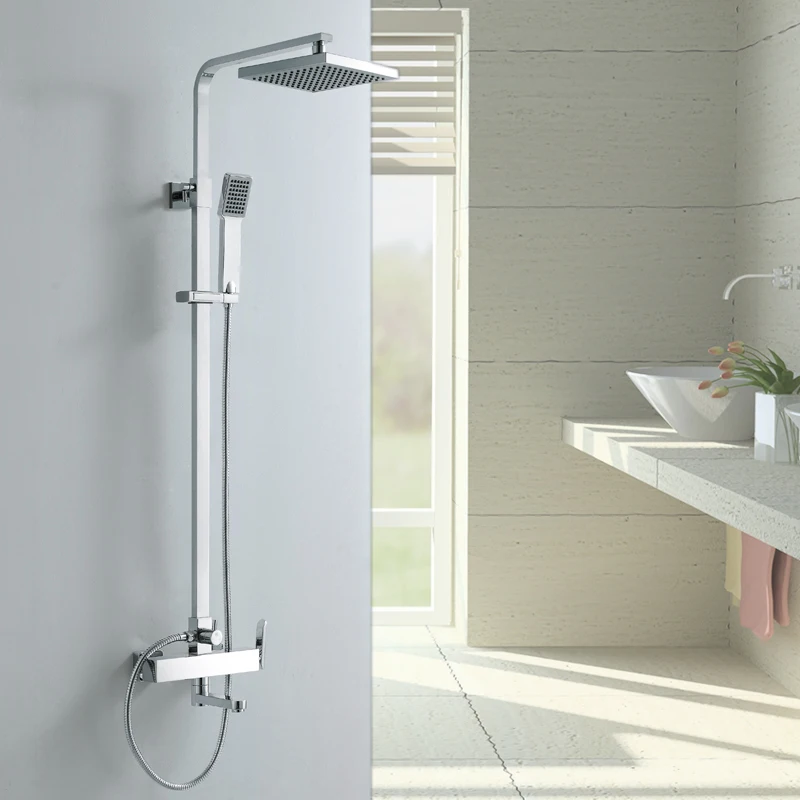 Top Quality Brass Extensible Rainfall Bathtub Shower Rail Mixer with