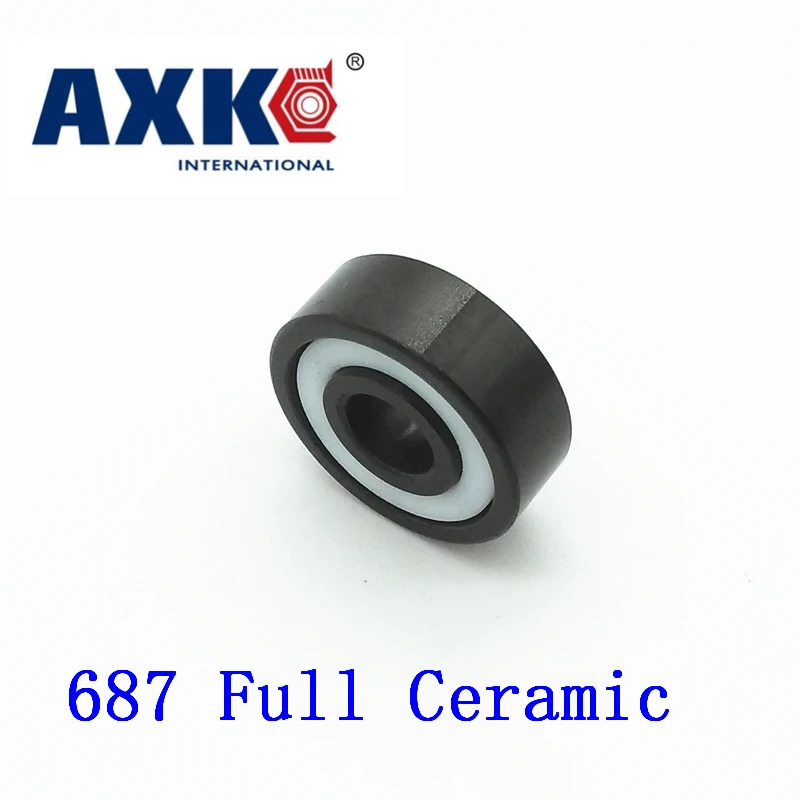 Axk 687 Full Ceramic Bearing ( 1 Pc ) 7*14*3.5 Mm Si3n4 Material 687ce All Silicon Nitride Ceramic 618/7 Ball Bearings