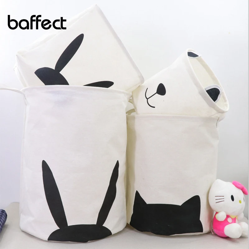 

New Cartoon Waterproof Laundry Hamper Clothes Storage Basket Home Decoration Storage Barrel Kids Toy Organizer Basket Painter