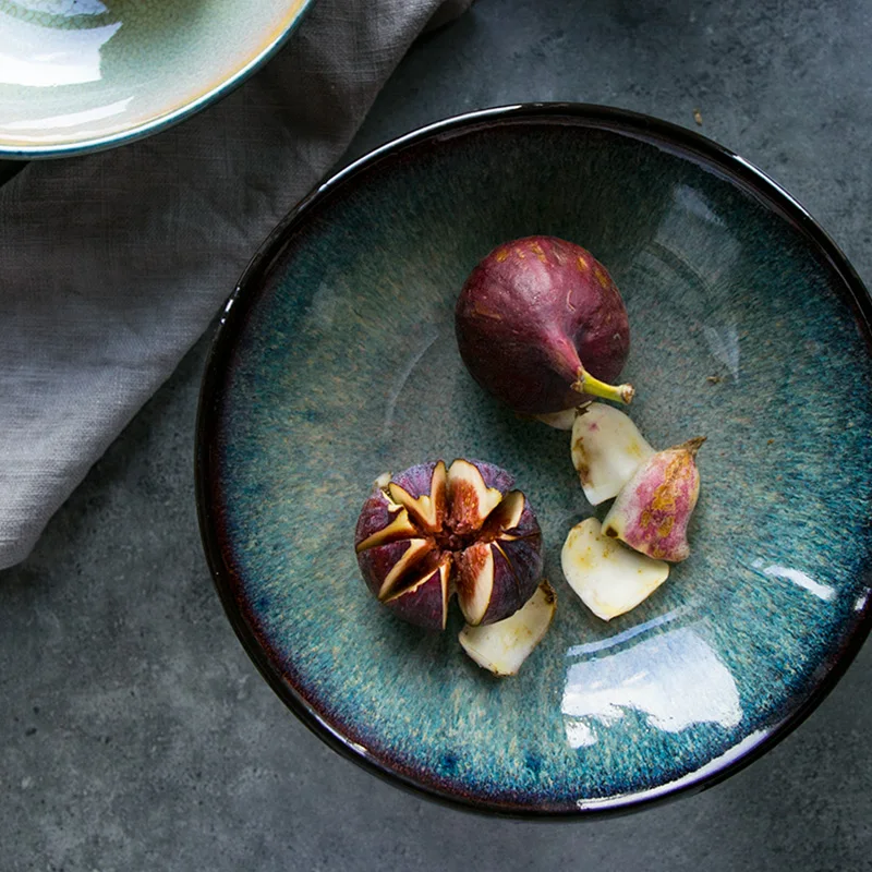 

Japanese-style Creative Ceramic Vintage Rice Bowls Household Tableware Soup Hand-Pulled Noodle Salad Fruit Bowl Dinnerware Gifts