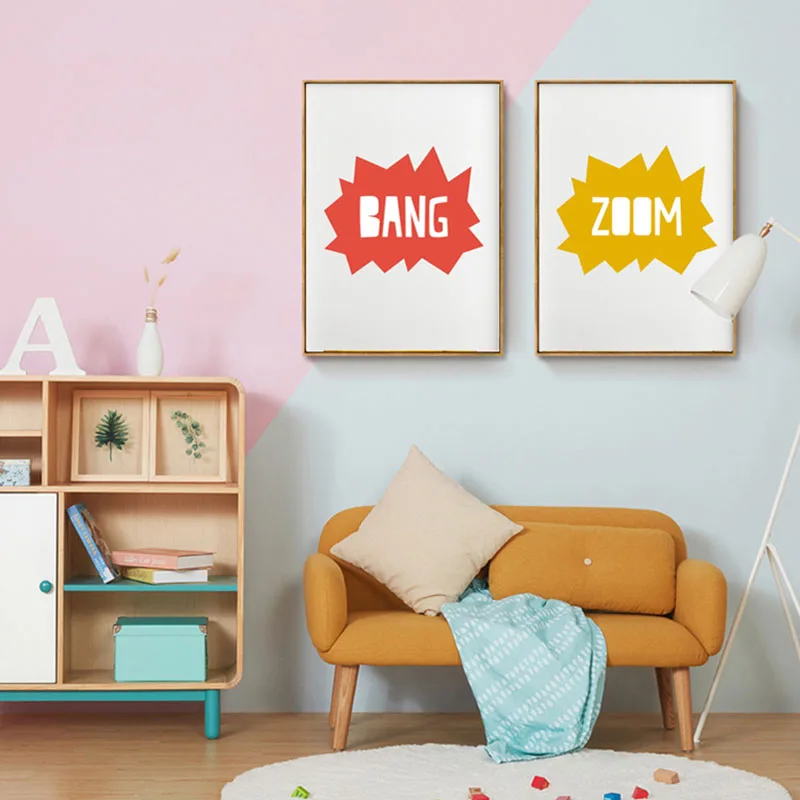 Bang Wall Art Bam картина с цитатой комикс всплеск плакаты и крутые Dude печатает научную
