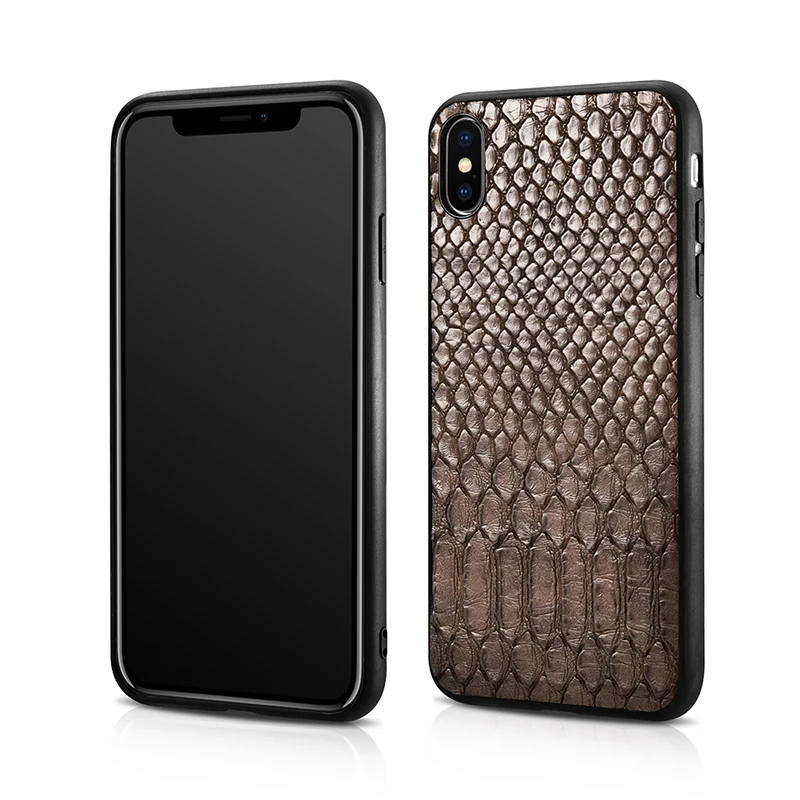Чехол XOOMZ для iPhone XS Max чехол из искусственной кожи под змеиную кожу питона тонкая