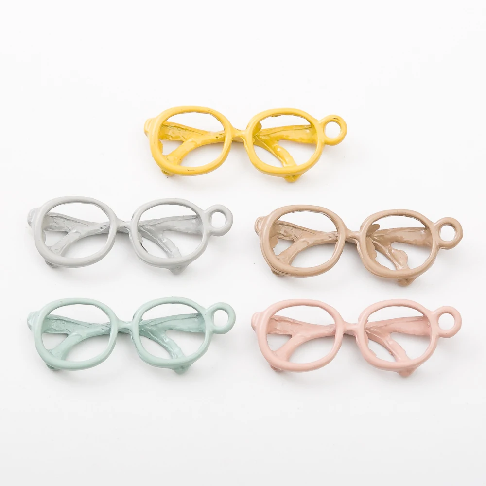 21pcs Wholesale zinc alloy charms glasses charm for Diy jewelry 4830in