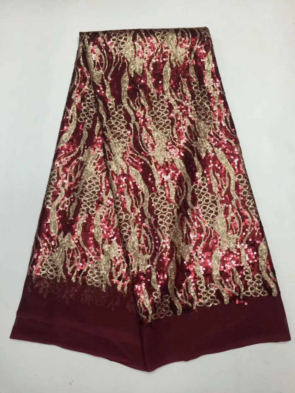 

Latest Nigerian Laces 2018 High Quality Tulle Mesh French Embroidered Lace sequins African Net Mesh Tulle Lace Faric dpm281